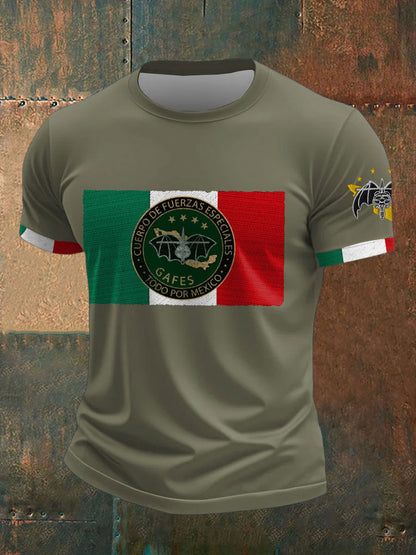 Camiseta estampada México GAFE Veteran Military Lover para hombre
