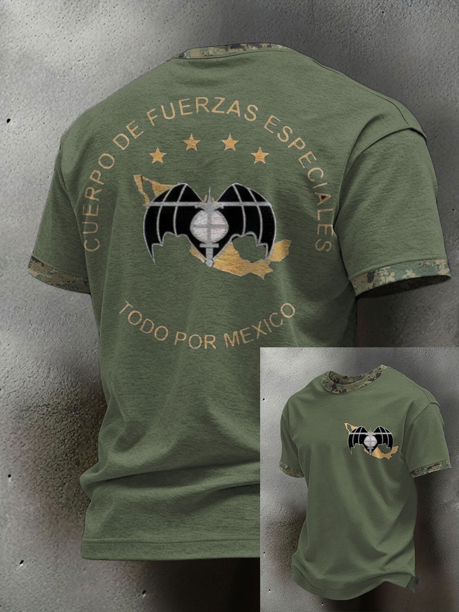 Camiseta estampada México GAFE Veteran Military Lover para hombre