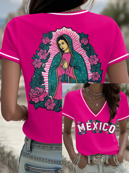 Camiseta estampada México Baseball Lover para mujer