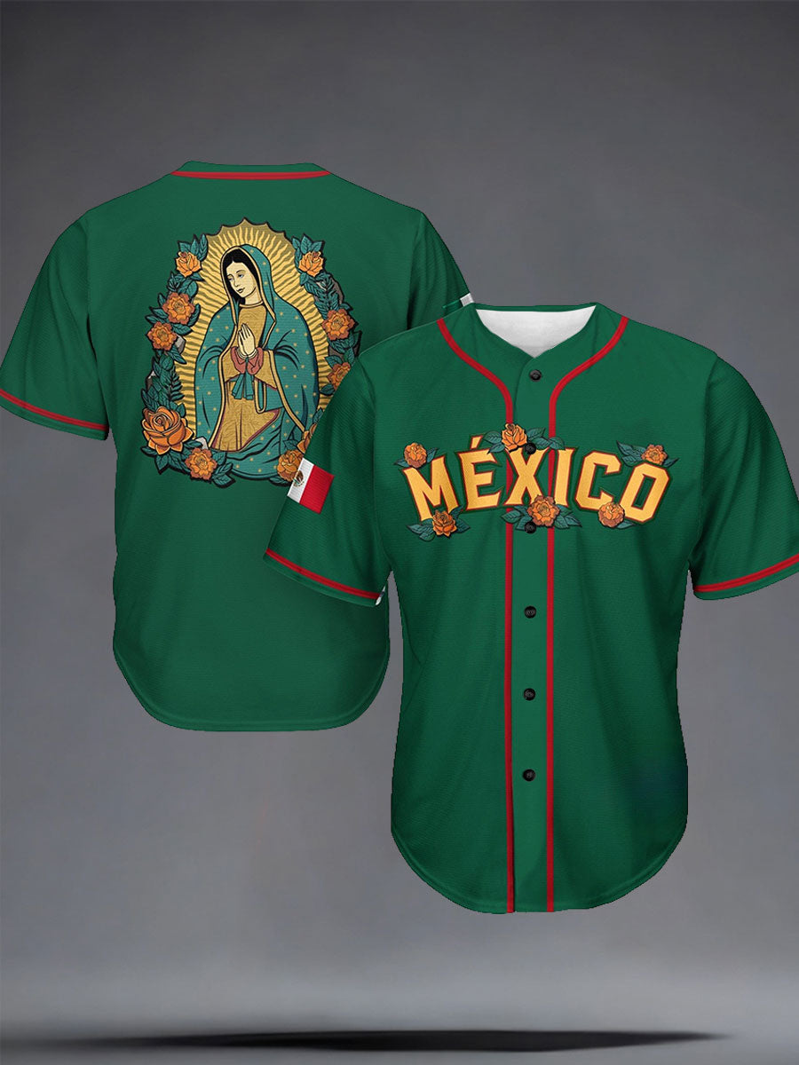 Amante del béisbol de México de los hombres impreso Camisa