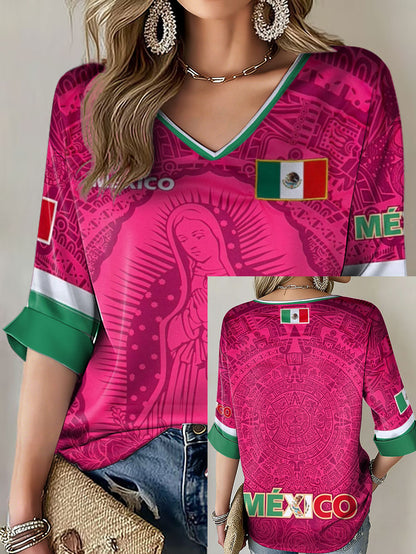 Tops estampados de mujer Mexico Football Lover