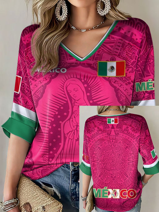 Tops estampados de mujer Mexico Football Lover