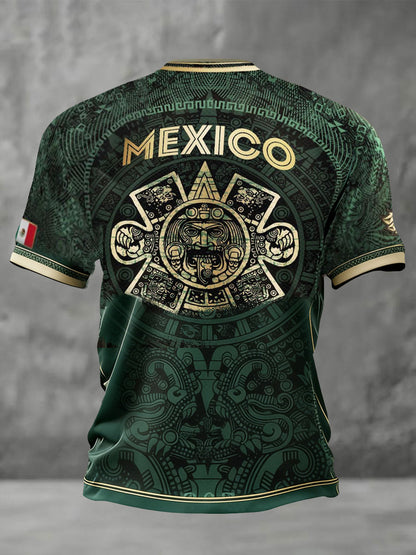 Camiseta estampada para hombres, amantes del fútbol mexicano