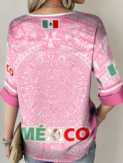 Camisetas estampadas para mujeres, amantes del fútbol mexicano