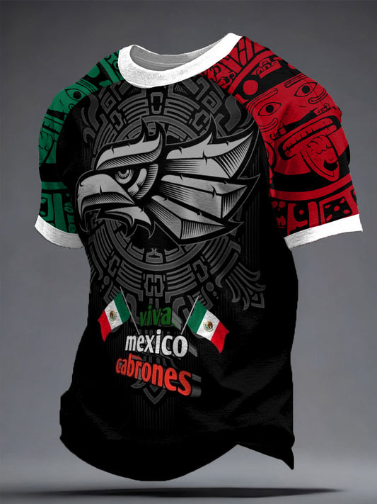 Camiseta estampada para hombres, amantes del fútbol mexicano