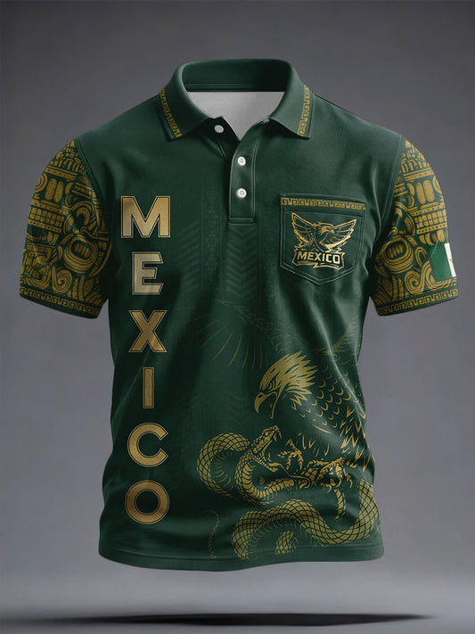 Tops casuales impresos amante del fútbol de México de los hombres