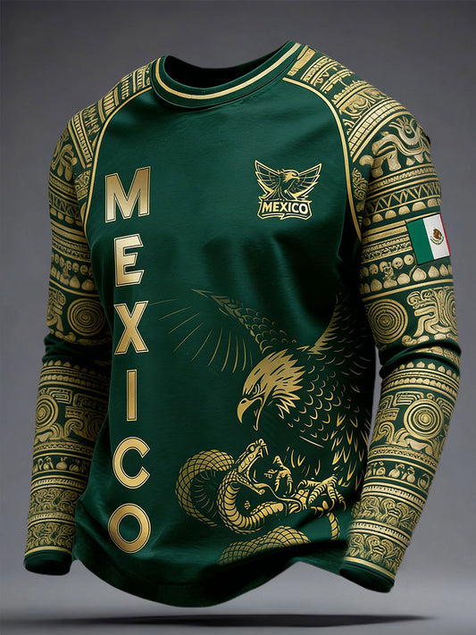 Camisetas casuales estampadas para amantes del fútbol mexicano, para hombre