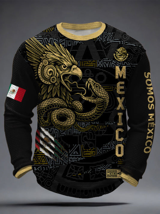 Tops casuales impresos amante del fútbol de México de los hombres