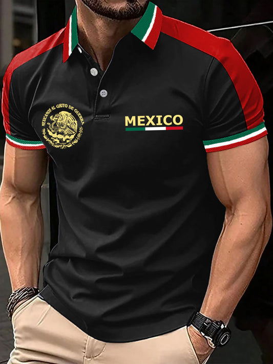 Tops casuales impresos amante del fútbol de México de los hombres