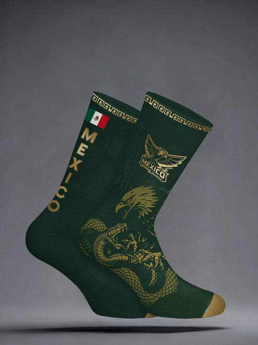 Calcetines con estampado de amante de fútbol de México unisex