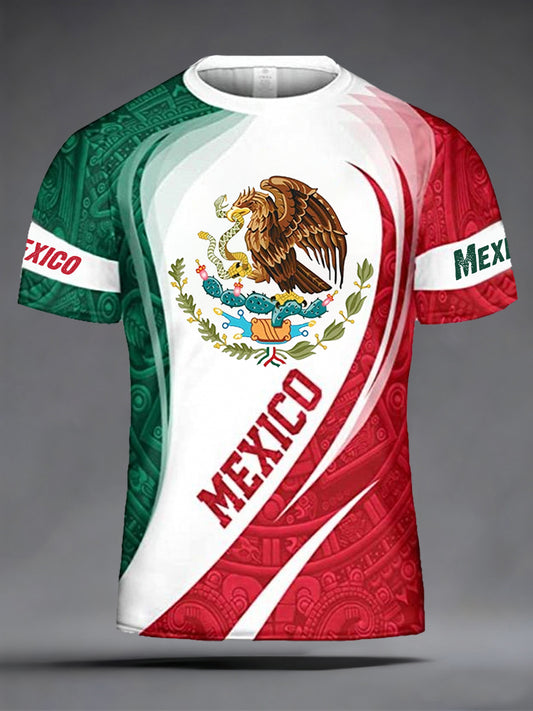 Camiseta Casual Estampado México para hombre