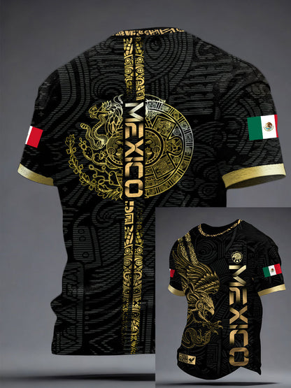 Camiseta estampada para hombres, amantes del fútbol mexicano