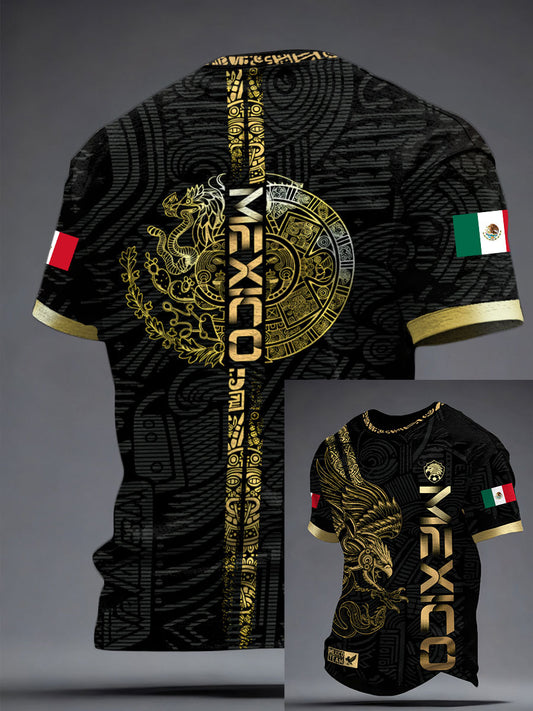 Camiseta estampada para hombres, amantes del fútbol mexicano