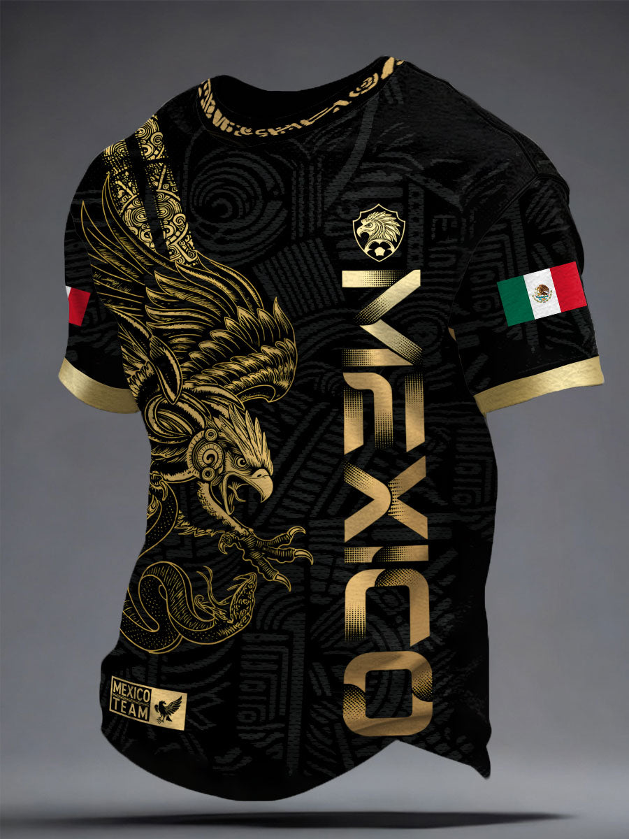 Camiseta estampada para hombres, amantes del fútbol mexicano