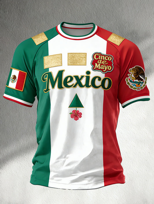 Camiseta estampada conmemorativa del Festival del 5 de mayo mexicano para hombre