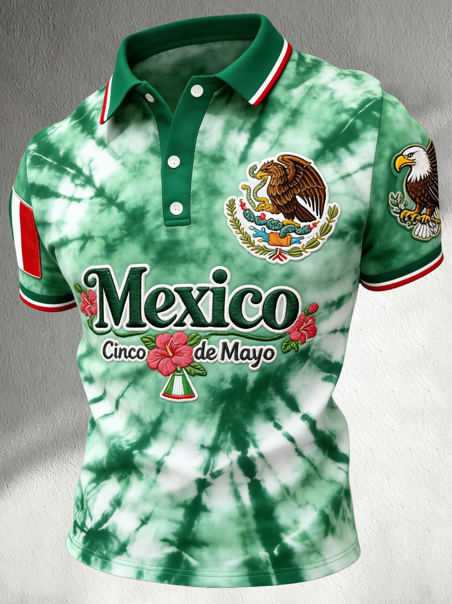 Polo estampado conmemorativo del Festival del 5 de mayo para hombre