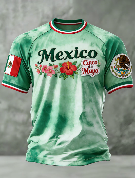 Camiseta estampada conmemorativa del Festival del 5 de mayo mexicano para hombre