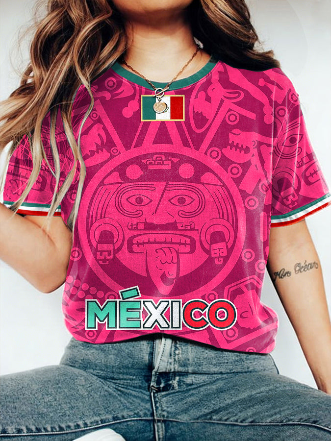 Camiseta estampada México Football Lover para mujer