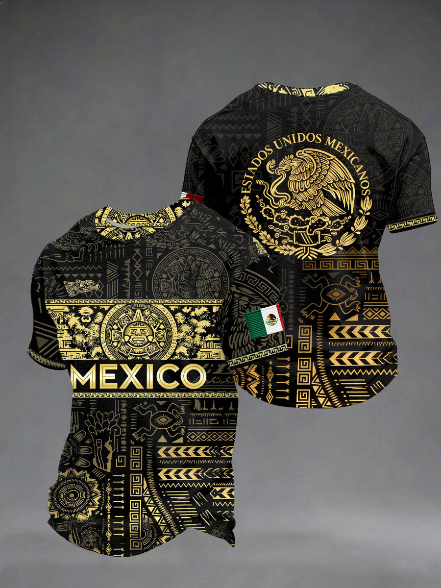 Camiseta de manga corta para hombre con estampado de amante del béisbol mexicano