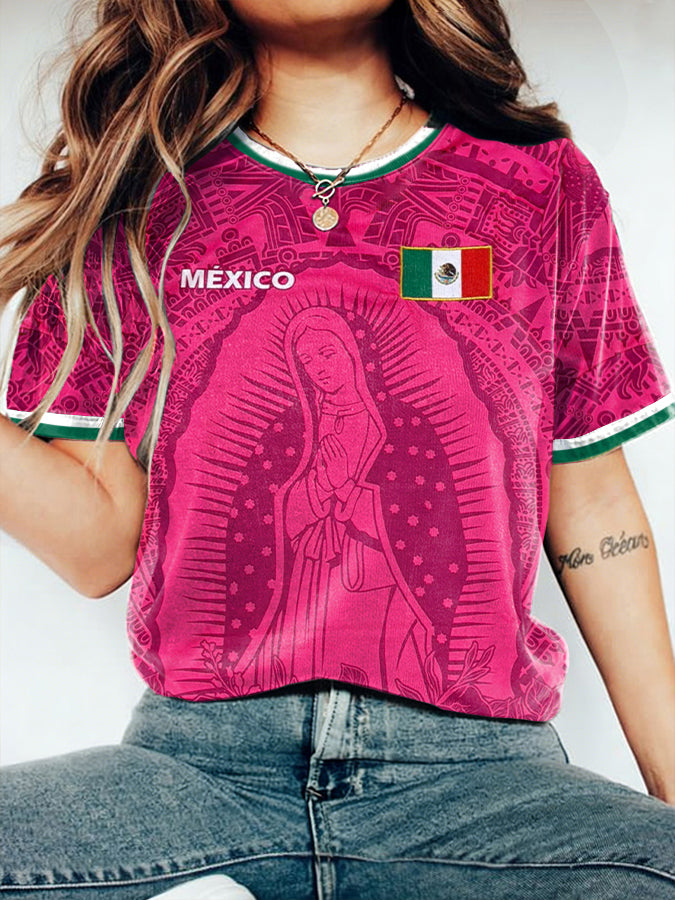 Camiseta estampada México Football Lover para mujer