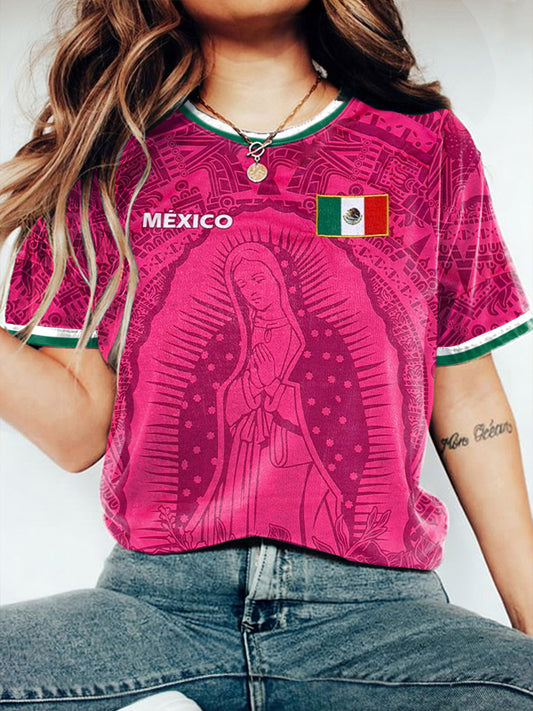 Camiseta estampada México Football Lover para mujer