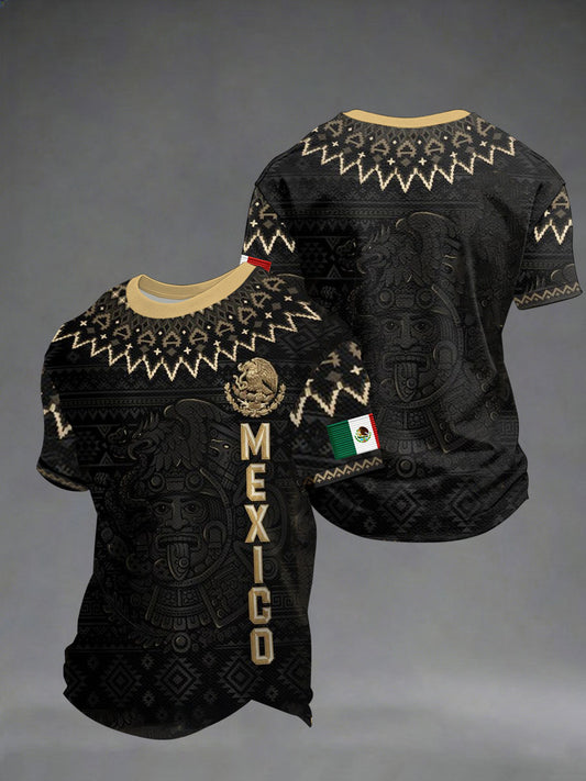 Camiseta de manga corta para hombre con estampado de amante del béisbol mexicano
