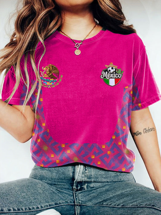 Camiseta estampada México Football Lover para mujer