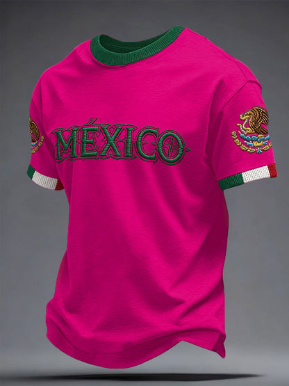 Camiseta con estampado de amante de fútbol de México unisex