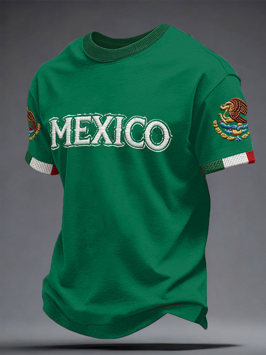 Camiseta con estampado de amante de fútbol de México unisex