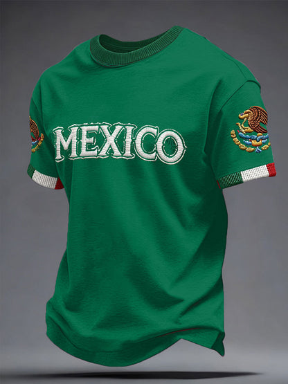 Camiseta con estampado de amante de fútbol de México unisex