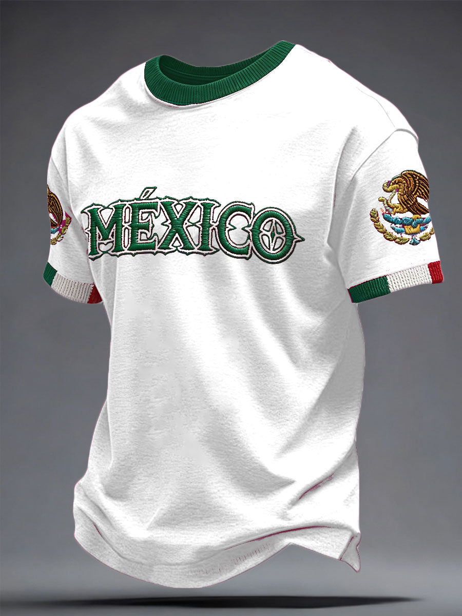 Camiseta con estampado de amante de fútbol de México unisex