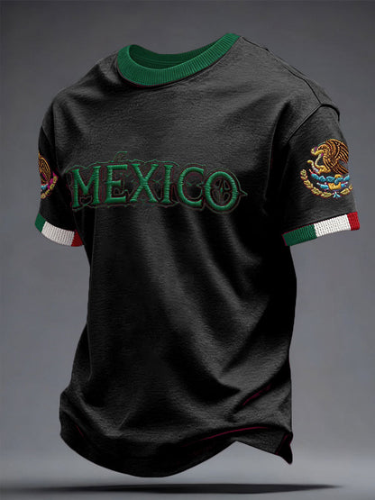 Camiseta con estampado de amante de fútbol de México unisex