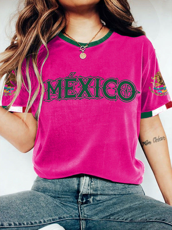 Camiseta estampada México Football Lover para mujer