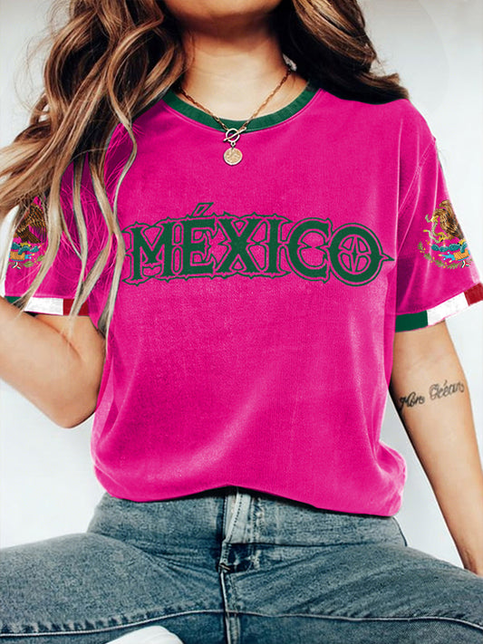 Camiseta estampada México Football Lover para mujer