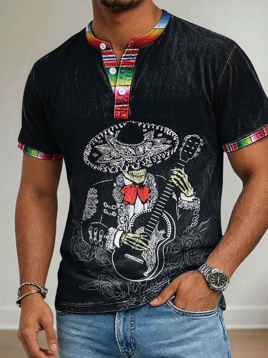 Tops casuales estampados de México Art Cinco De Mayo para hombre