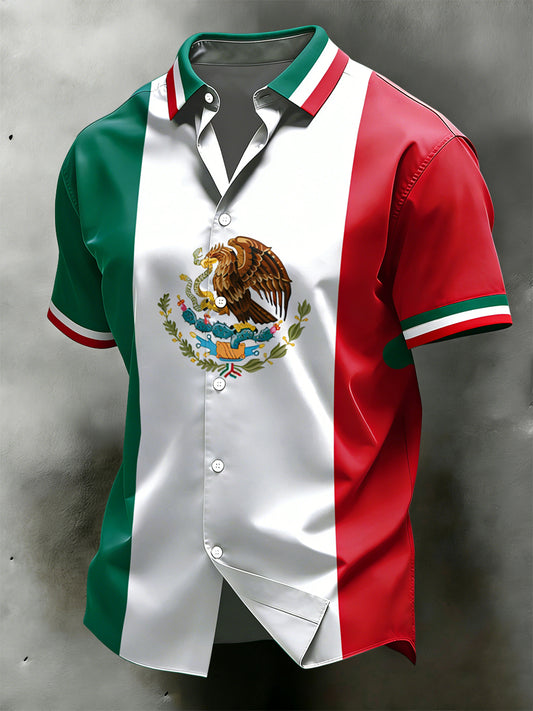 Camisa casual mexicana de estilo vintage del Cinco de Mayo
