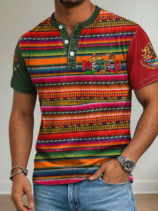 Camisetas casuales estampadas con diseño mexicano del Cinco de Mayo para hombre