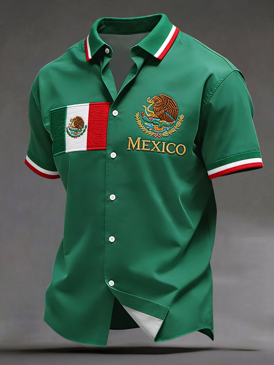 Camisa casual clásica mexicana retro del Cinco de Mayo
