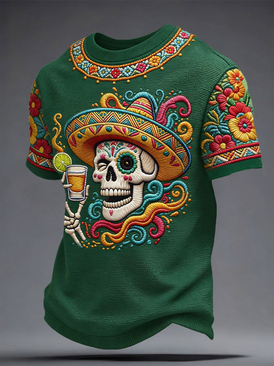 Camiseta estampada para hombre con diseño mexicano del Cinco de Mayo