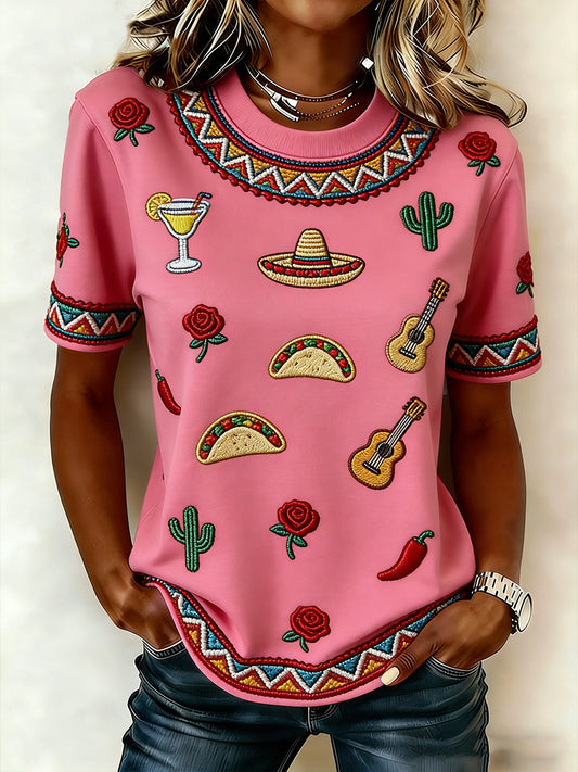 Camiseta mexicana de arte para mujeres del Cinco de Mayo