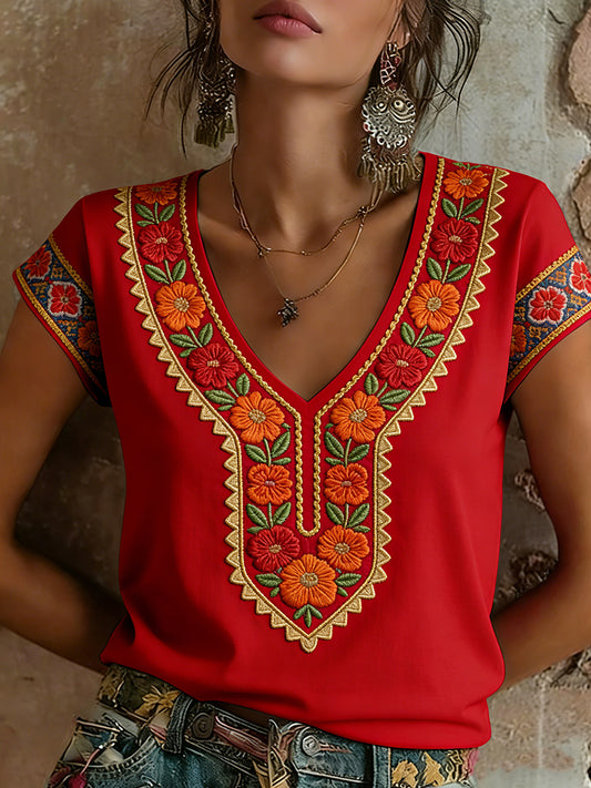 Camiseta mexicana de arte para mujeres del Cinco de Mayo