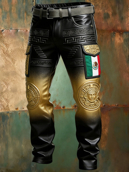 Pantalones de fútbol de México para hombre con estampado artístico
