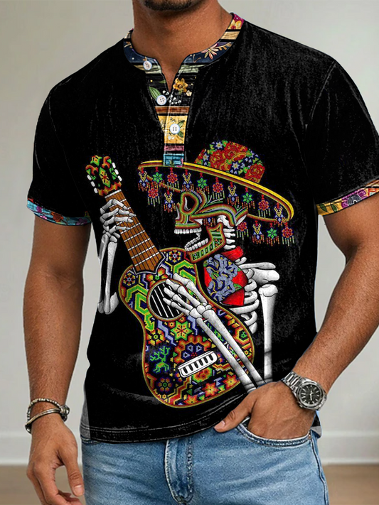 Camiseta de manga corta estampada de Cinco de Mayo para hombre