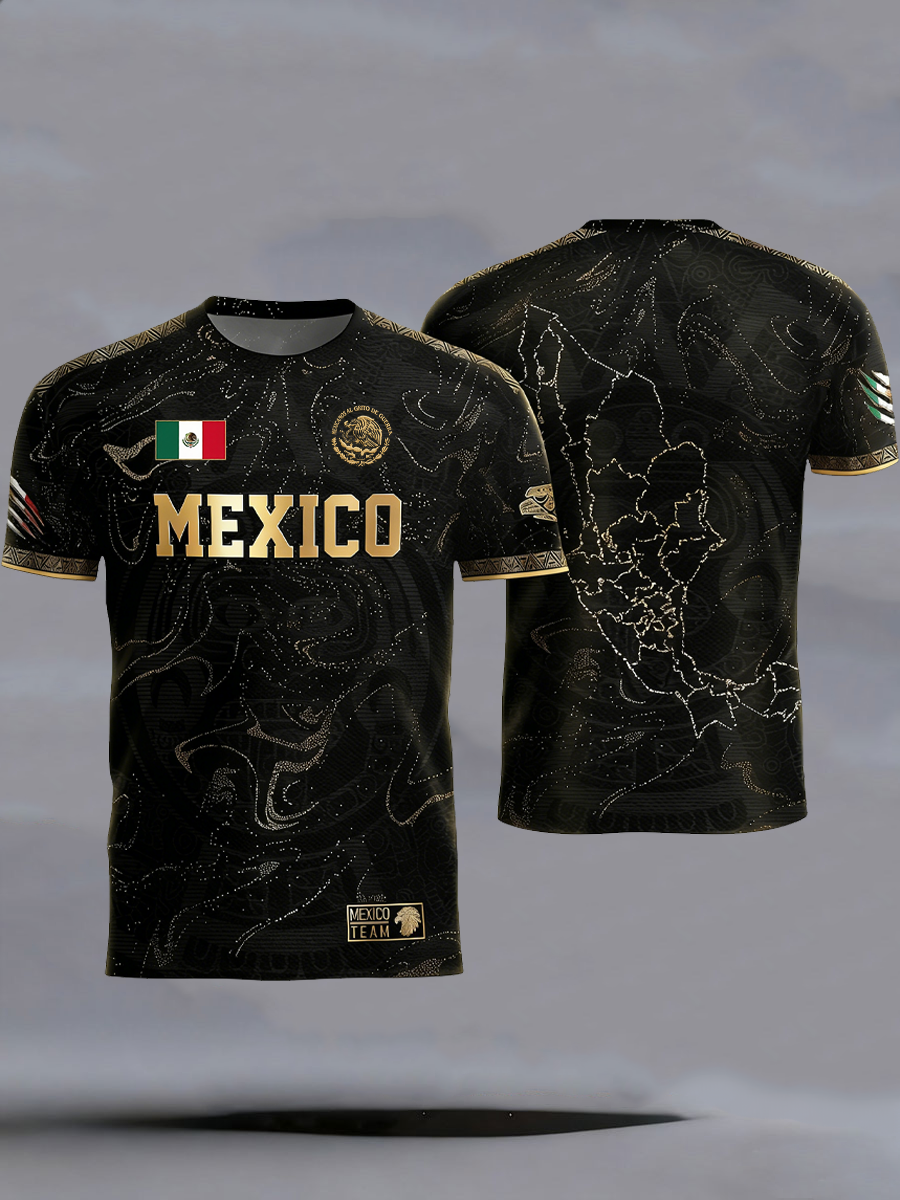 Camiseta de manga corta para hombre con estampado de amante del béisbol mexicano