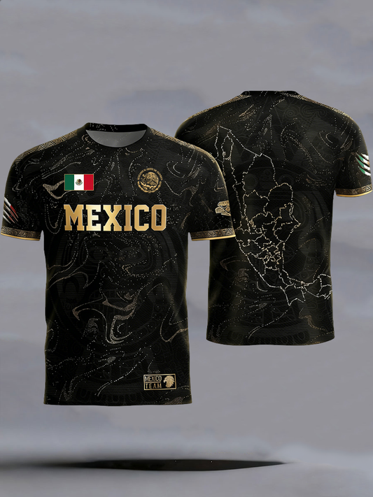 Camiseta de manga corta para hombre con estampado de amante del béisbol mexicano