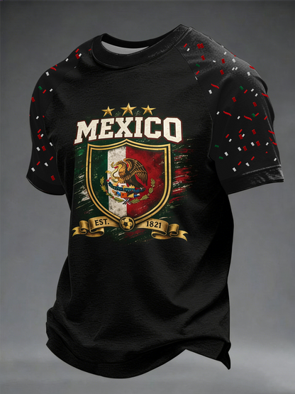 Camiseta de manga corta para hombre con estampado de amante del béisbol mexicano