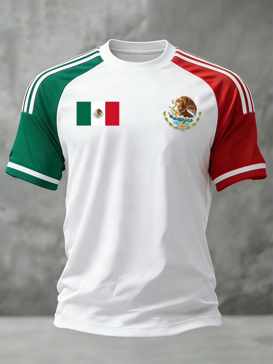 Camiseta de manga corta para hombre con estampado de amante del béisbol mexicano