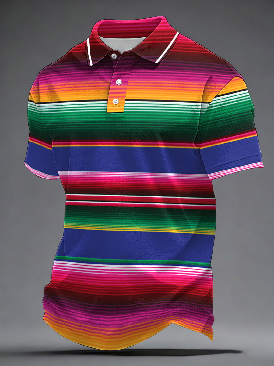Camisa casual estampada Cinco de Mayo para hombre