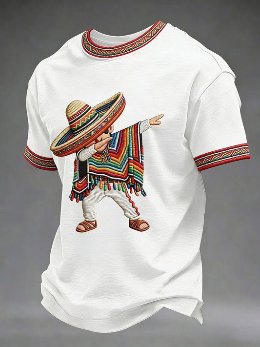 Camiseta casual con estampado de Cinco de Mayo para hombre