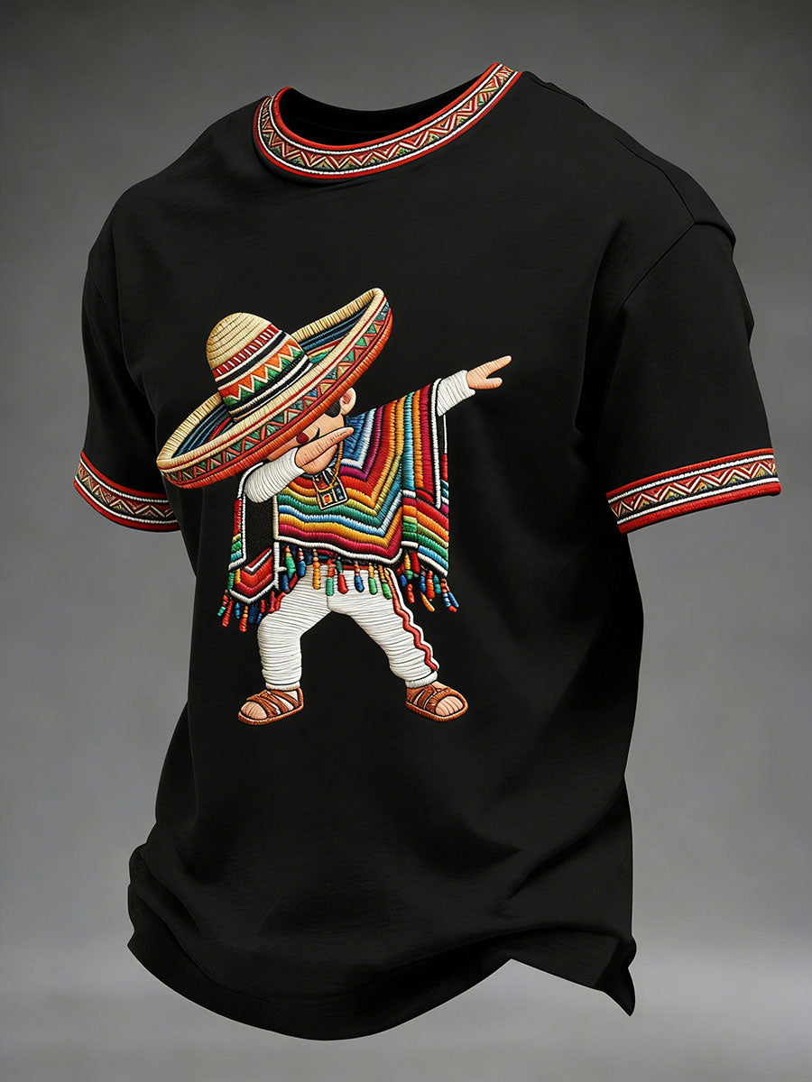 Camiseta casual con estampado de Cinco de Mayo para hombre